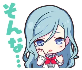 😯 そんな Anime, Cartoon, Sticker, Süß, Mädchen telegram sticker