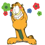 ☺️ Garfield ガーフィールド, カートゥーン, 猫, ユーモア telegram sticker