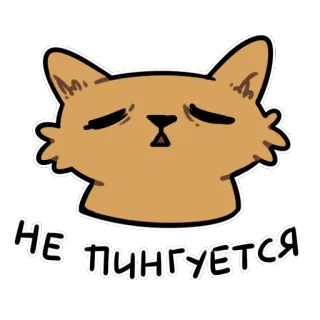 😥 НЕ ПИНГУЕТСЯ chat, triste, animal, autocollant telegram sticker