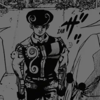 🏹 Josuke Higashikata JoJo's Bizarre Adventure ZAH manga, jojos bizarre adventure, josuke higashikata, character, anime telegram sticker