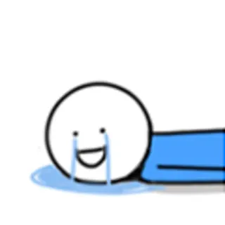😭 crying, sad, character, stick figure, emotions whatsapp sticker