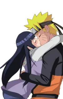 😗 Naruto 애니메이션, 키스, 로맨스, 커플, 애정, 사랑 telegram sticker