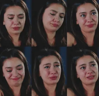 😢 crying, emotions, sad, distressed, tearful, woman, upset telegram sticker