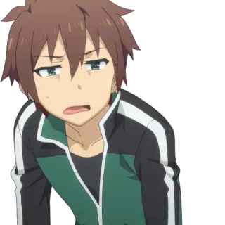 😧 Kazuma Konosuba อนิเมะ, ตัวละคร, คาสึมะ, Konosuba, ต่างโลก, ตลก, สีหน้า, ผิดหวัง telegram sticker
