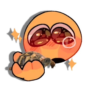 🥺 tortuga, mascota, emoji, lindo, animal telegram sticker