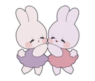 🎀 кролик, каваий, милый, животное, мультик, дружба telegram sticker