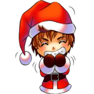 😄 navidad, papá noel, mono, fiesta, navidad, festivo whatsapp sticker