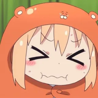 🍤 Umaru Doma Himouto! Umaru-chan anime, umaru, himouto! umaru-chan, kawaii, cute, orange, hoodie, cartoon telegram sticker