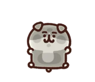 👍 chó, động vật, dễ thương, hoạt hình, nhãn dán telegram sticker