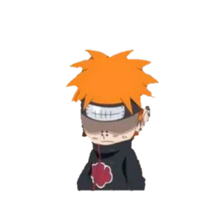 😡 Pain Naruto Anime, Naruto, Pain, Akatsuki, Ninja, Chibi telegram sticker