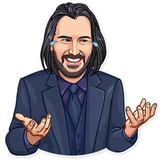 Keanu Reeves Art @stickersb2b telegram stickers
