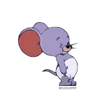 👍 ratón, dibujo animado, animal, lindo, gracioso, personaje telegram sticker