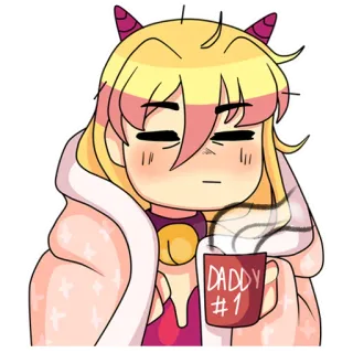😴 DADDY #1 การ์ตูน, ตัวละคร, กาแฟ, น่ารัก, มังงะ, อนิเมะ telegram sticker