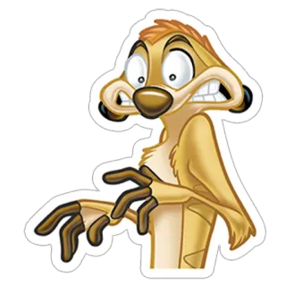 😟 Timon The Lion King Мультфильм, Сурикат, Смешной, Дисней, Анимация telegram sticker