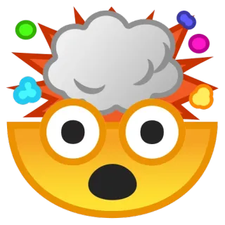 🤯 ledakan, terkejut, emoji, kejutan, otak telegram sticker