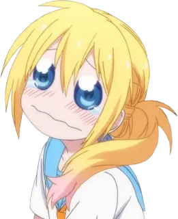 🥺 anime, smutne, płacząca, łzy, dziewczyna telegram sticker