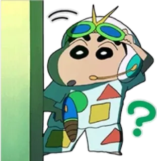 ❓ Shin-chan Crayon Shin-chan Anime, Crayon Shin-chan, Karakter, Kartun, Lucu, Tanda tanya whatsapp sticker