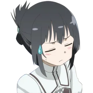 😓 Anime, Triste, Ragazza, Personaggio, Carino, Esaurito telegram sticker