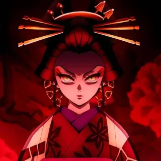 🏮 Daki Demon Slayer Anime, Ác quỷ, Phụ nữ, Nhân vật, Thanh gươm diệt quỷ, Daki telegram sticker