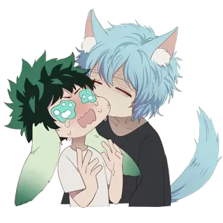 ❤️ Izuku Midoriya My Hero Academia Anime, Fanart, Cartoon, Manga, Süß, Illustration telegram sticker