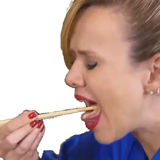 😷 mangiare, cibo, sushi, bacchette, rossetto rosso telegram sticker