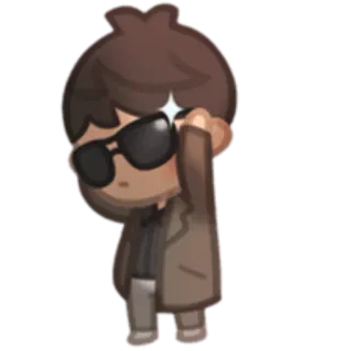 😎 personage, zonnebril, cool, stijl, cartoon, agent telegram sticker