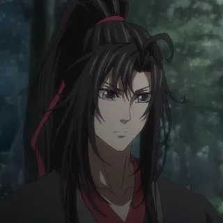 ⛩ Wei Wuxian Mo Dao Zu Shi anime, man, long hair, donghua, chinese animation telegram sticker