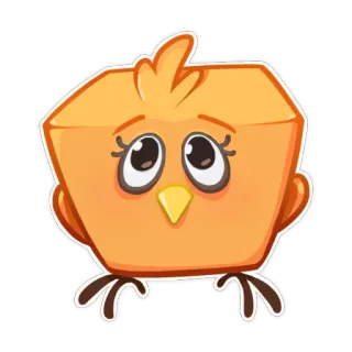 🙄 새, 병아리, 동물, 귀여운, 만화, 노란색 telegram sticker