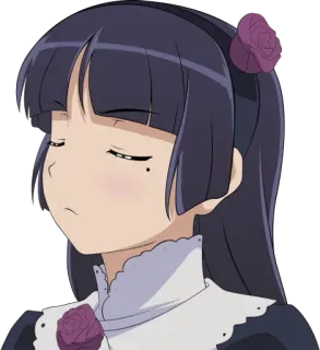 👿 Anime, Chica, Dibujo animado, Rosa, Vestido, Personaje telegram sticker