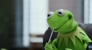🧐 Kermit カーミット, マペット, カエル, 人形, ミーム telegram sticker