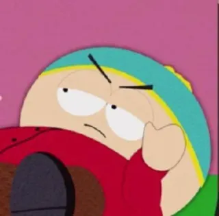 🌟 Eric Cartman South Park Kreskówka, Eric Cartman, South Park, Zły, Obraźliwy telegram sticker