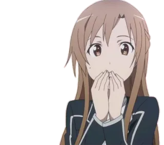 😶 Anime, Fille, Personnage, Mignon, Choqué, Surpris whatsapp sticker