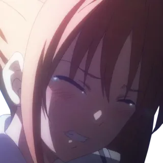 👩 Anime, Garota, Chorando, Triste, Emoção, Retrato telegram sticker