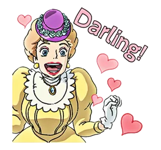 💓 Darling! мультфильм, женщина, сердце, милый, наклейка telegram sticker