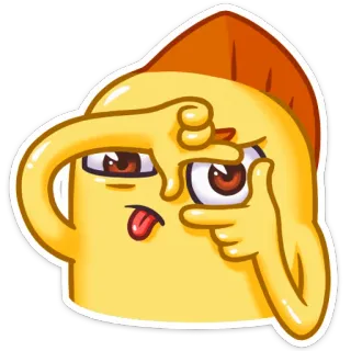 📷 Emoji, Personagem, Fofo, Língua, Engraçado, Rosto telegram sticker
