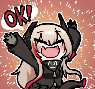 ⭕ OK! Anime, Okay, Fröhlich, Kawaii, Süß whatsapp sticker
