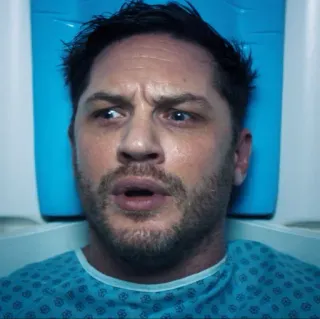 😦 Mann, Gesicht, Ausdruck, Schauspieler, Krankenhaus, verängstigt, Tom Hardy whatsapp sticker