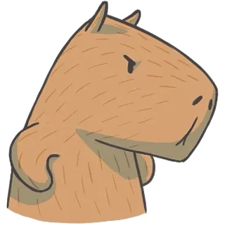 😡 capybara, animal, rodent, cute, sticker telegram sticker