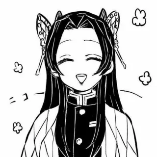 🌺 ニコニコ Anime, Manga, Lucu, Tersenyum, Gadis, Karakter, Kupu-kupu telegram sticker