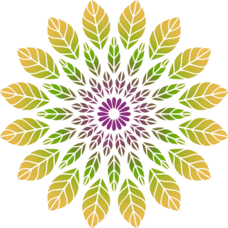 🎨 曼荼羅, 花, 自然, 幾何学的, パターン, カラフル, 葉 telegram sticker