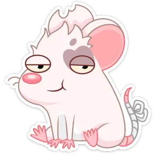 ☺️ Мультфильм, Животное, Мышь, Грызун, Милый, Наклейка telegram sticker