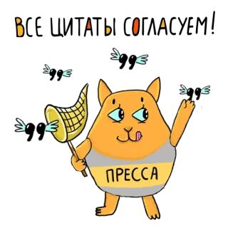 ✍ ПРЕССА gato, imprensa, mídia, notícias, jornalista whatsapp sticker