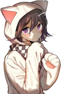 😸 Anime, Gatto, Carino, Felpa con cappuccio, Manga, Personaggio telegram sticker