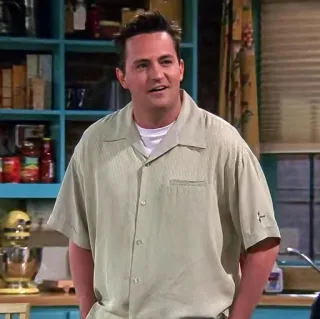 🧐 Chandler Bing Friends sitcom, années 90, série TV, Chandler Bing, Friends, personnage whatsapp sticker