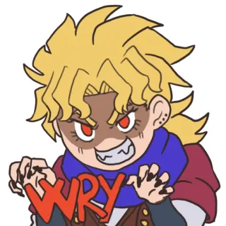 😈 Dio Brando JoJo's Bizarre Adventure WRY Anime, Méchant, Jojo, Manga, Dio telegram sticker
