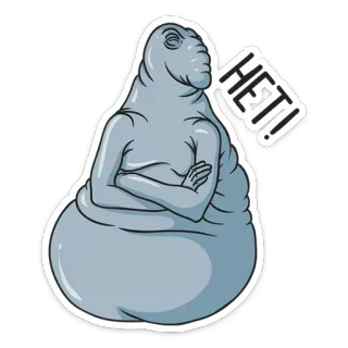 😑 HET! cartoon, character, alien telegram sticker