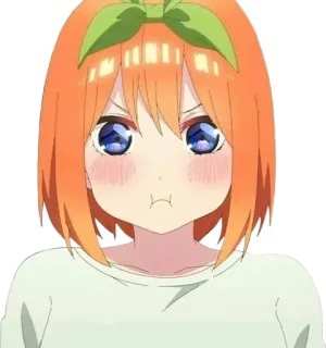 😠 Yotsuba Nakano The Quintessential Quintuplets Anime, Manga, Carino, Ragazza, The Quintessential Quintuplets, Yotsuba Nakano, Cartone animato telegram sticker