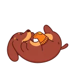 👋 hond, schattig, dier, huisdier, cartoon, speels telegram sticker