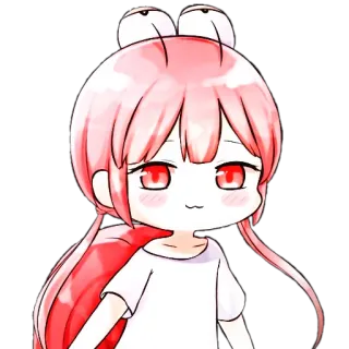 🌨 Anime, Chibi, Manga, Imut, Rambut merah muda, Gadis, Kartun telegram sticker