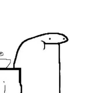 😐 sticker, white, cartoon, simple, blob, character telegram sticker